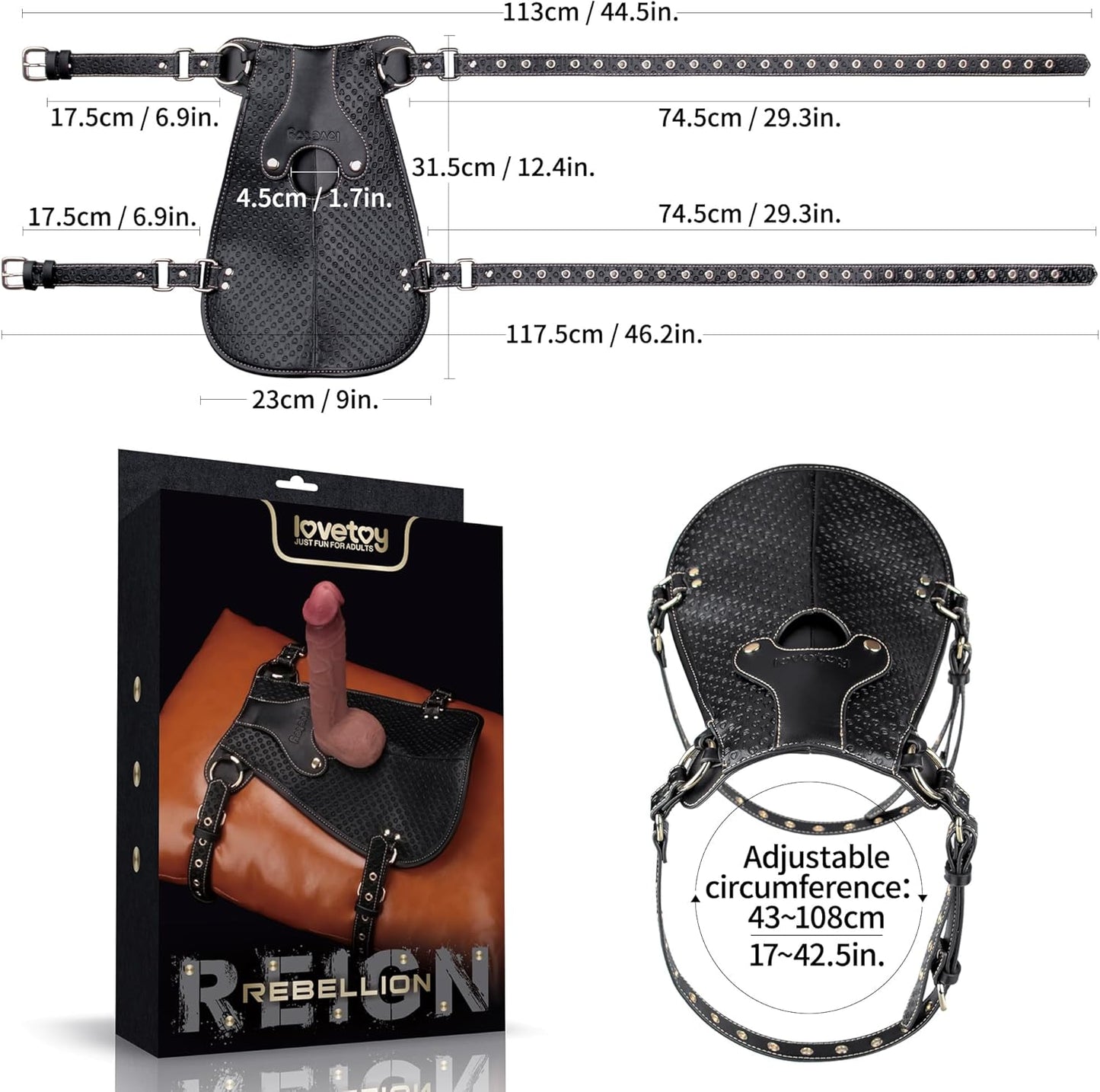 Montura de sillín para dildo BDSM SculptedRide