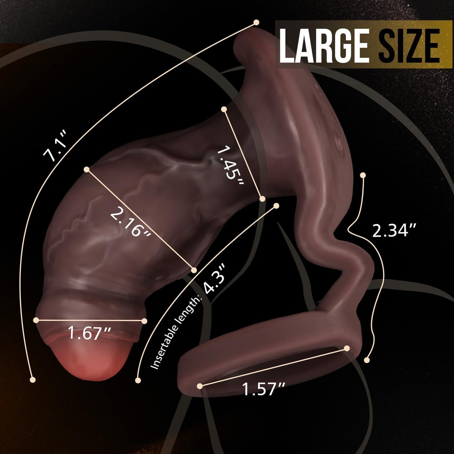 Anillo para el pene/masajeador de próstata Titancore XxL con control remoto (9 modos)