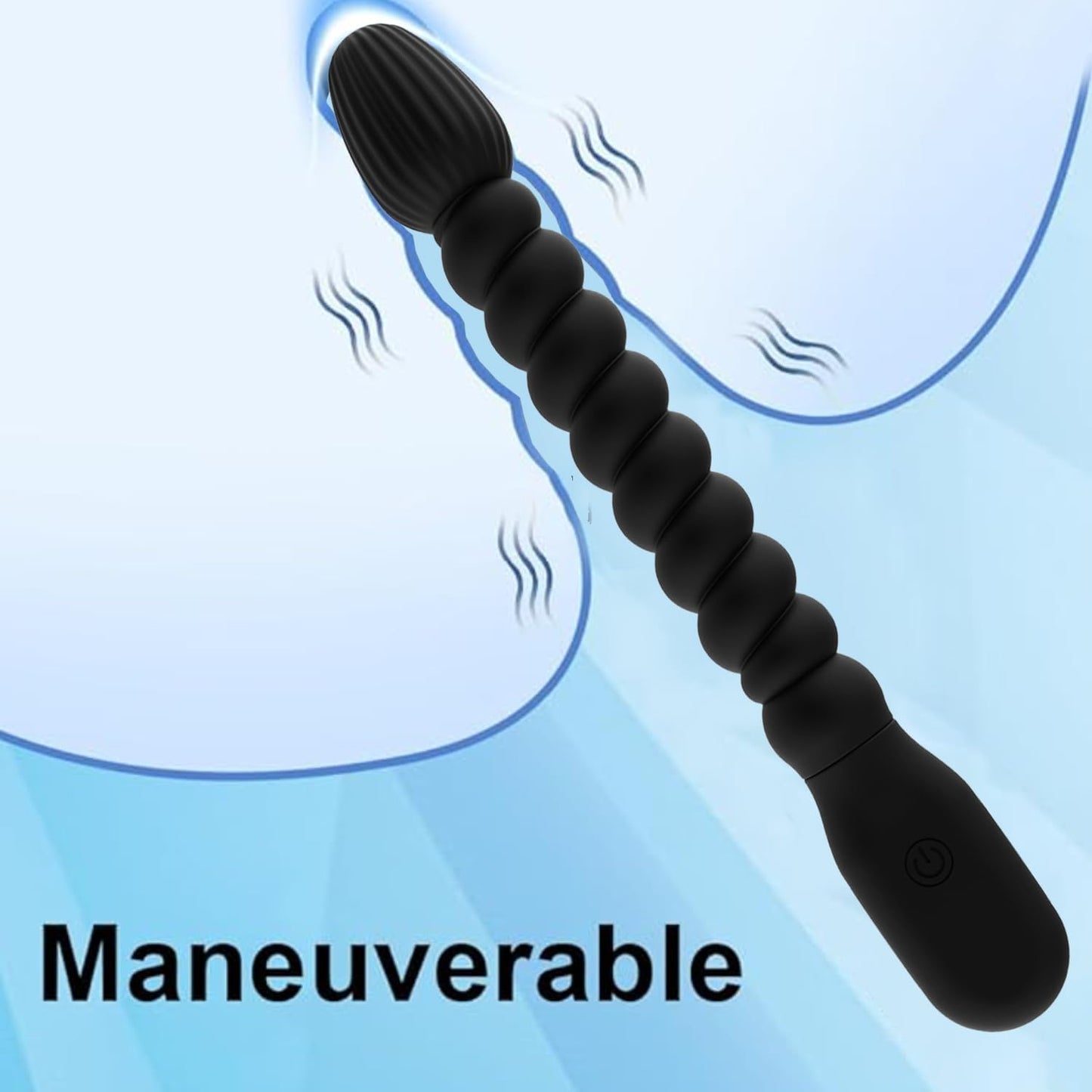 Vibrador anal tipo varita de perlas anales vibratorias PulseGlow