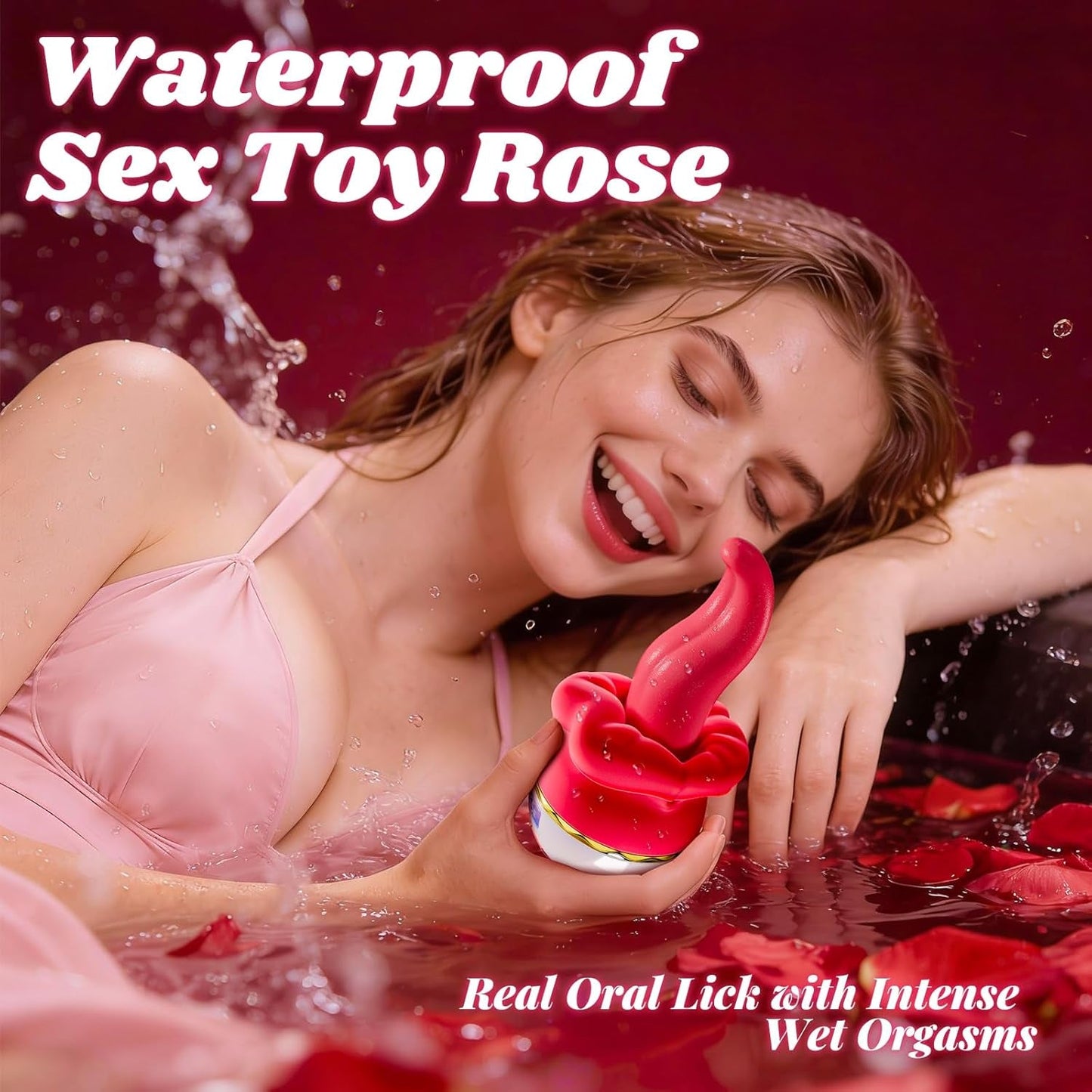 Vibrador de lengua de rosa FlorixaWave 5 en 1 con 10 modos para clítoris
