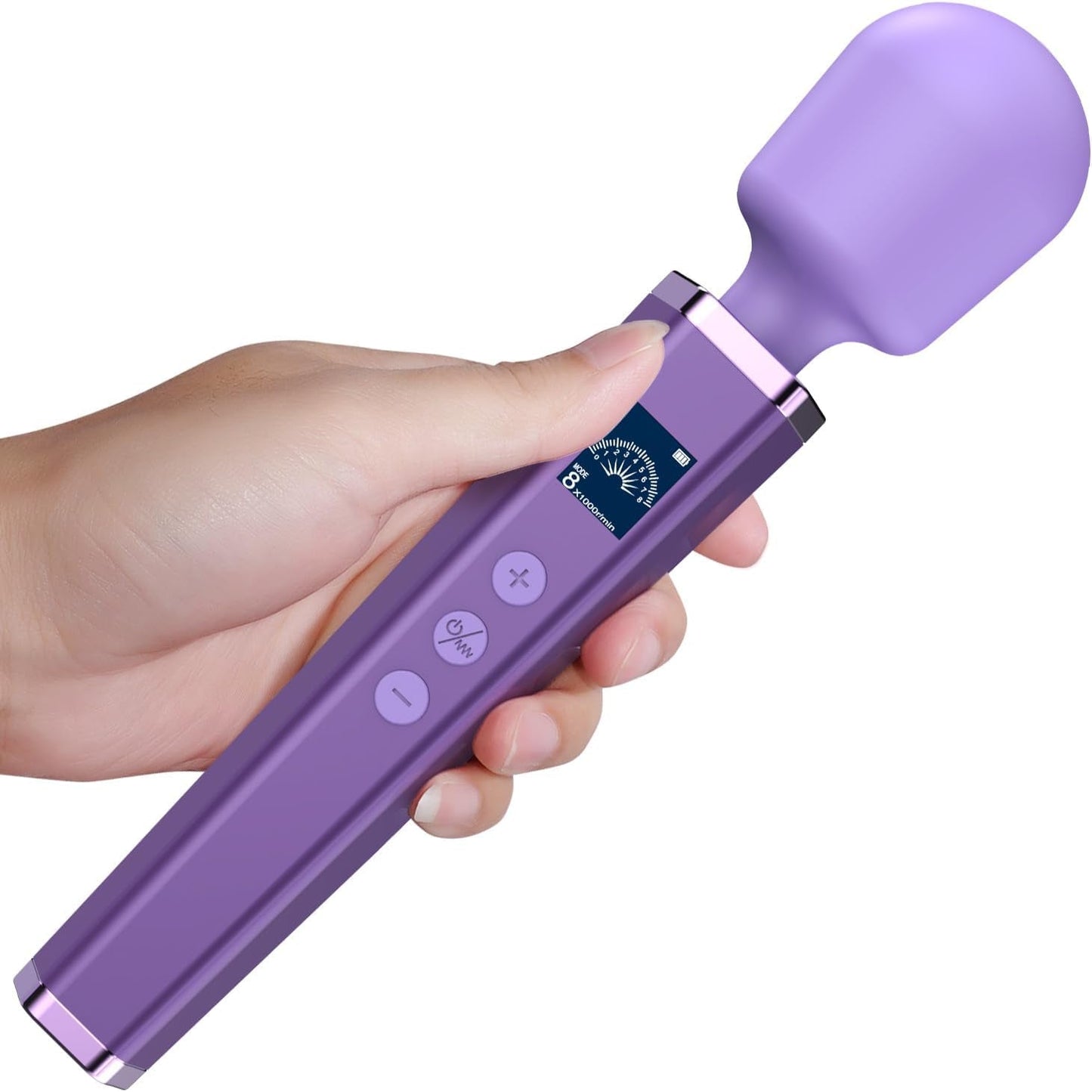 AuraStrike Wand Vibrator Waterproof 8 Modes Rechargeable