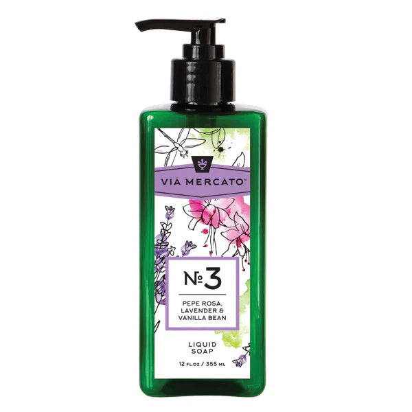 Jabón Líquido para Manos - Rosa Pepe, Lavanda y Vainilla