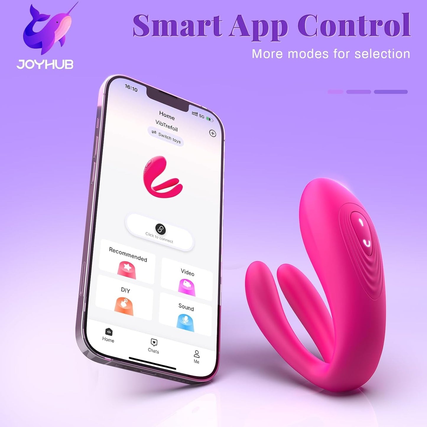 FusionSync APP Remote Double Wearable Vibrator 3 Motors
