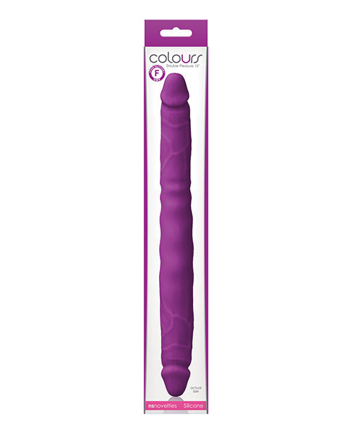 Colours Doble Placer 12" Silicona Doble Dildo Morado