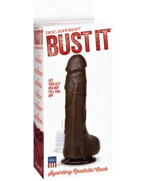 Dildo Eyaculación Bust It de 8.5" - Negro