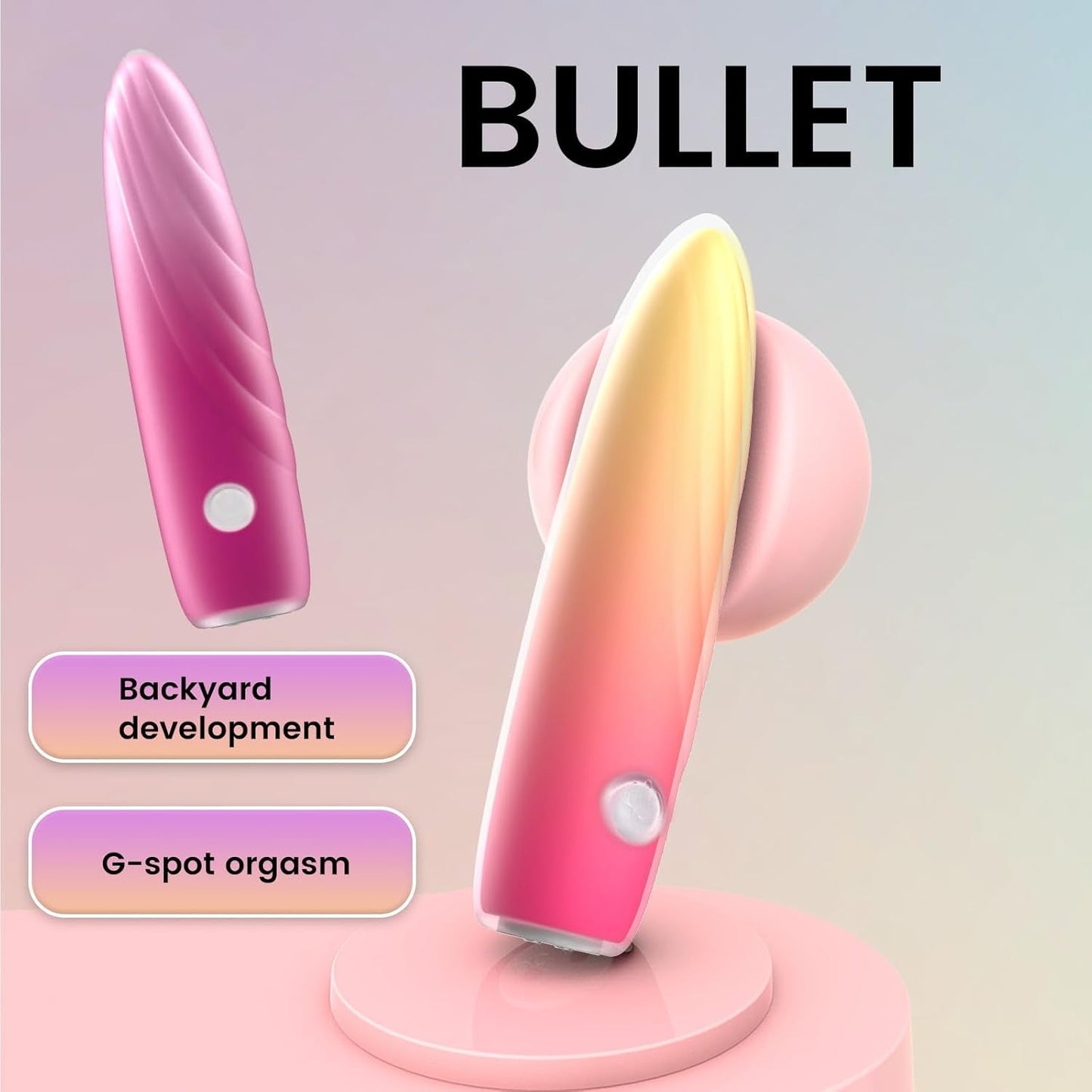 Vibrador bala CoreEdge 10 modos de silicona, recargable e impermeable