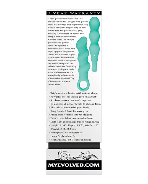 Vibrador Evolved Triple Teaser - Azul verdoso