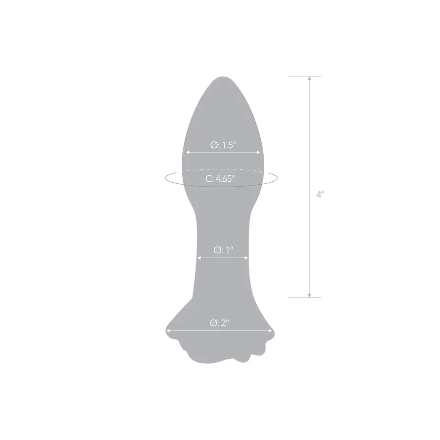Tapón anal de cristal Glas 5" Rosebud - Rosa