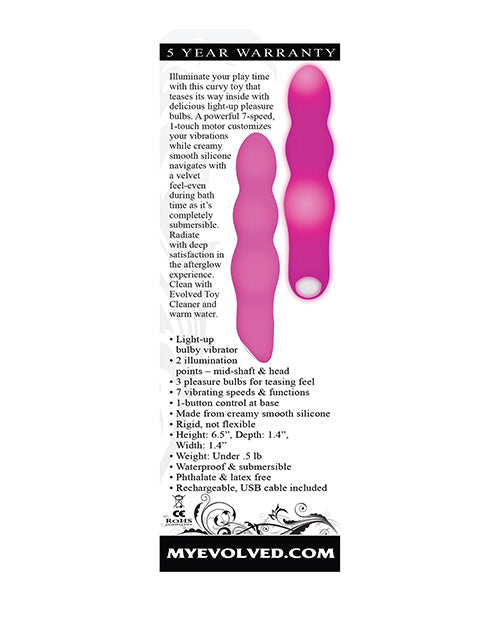Vibromasseur Lumineux Evolved Afterglow - Rose