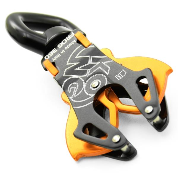 Émerillon à manille montable sur anneau pour anneaux de suspension - 23 kN - Frog 360 - Émerillon compatible avec les textiles