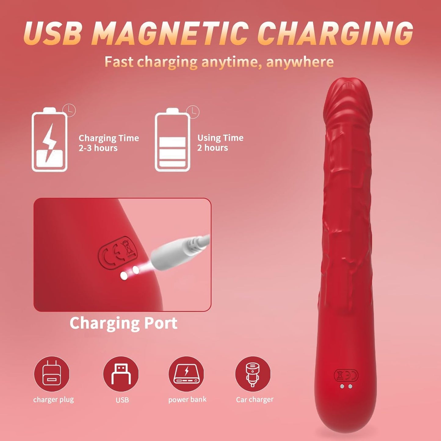 Vibrador de punto G SensualTide de 9.6"