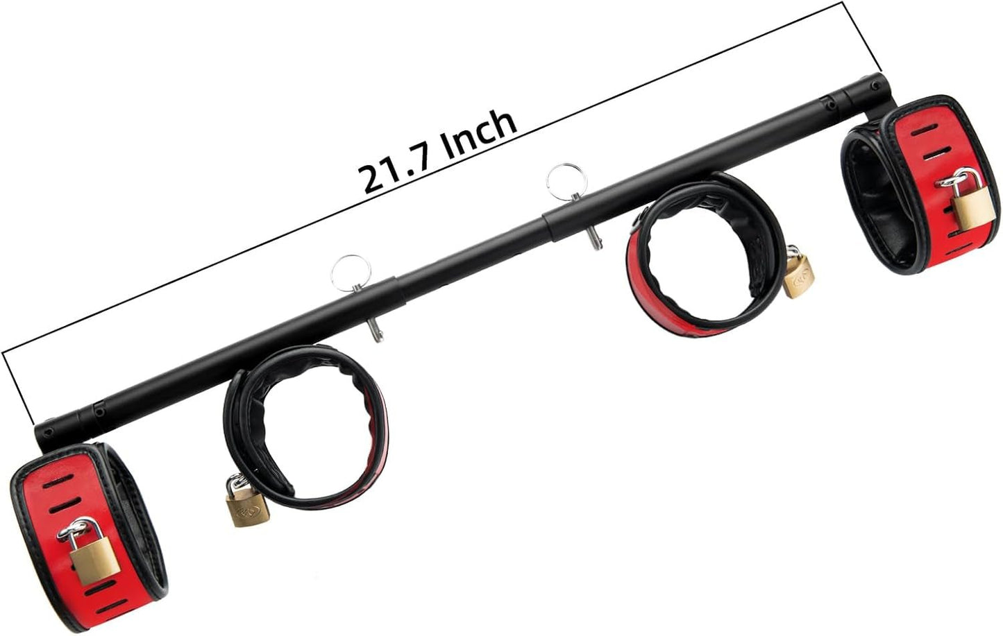 Barra separadora giratoria con cerradura PivotLock roja