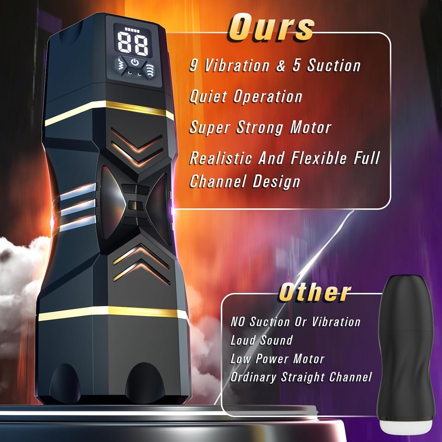 SensaFlow Vibrating Pocket Pussy 5 Suction 9 Vibration Stroker
