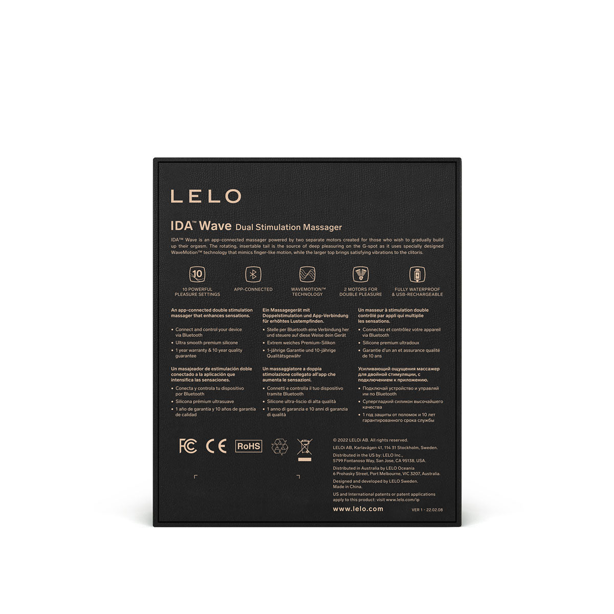 LELO Ida Wave Vibrador Dual - Rojo Coral