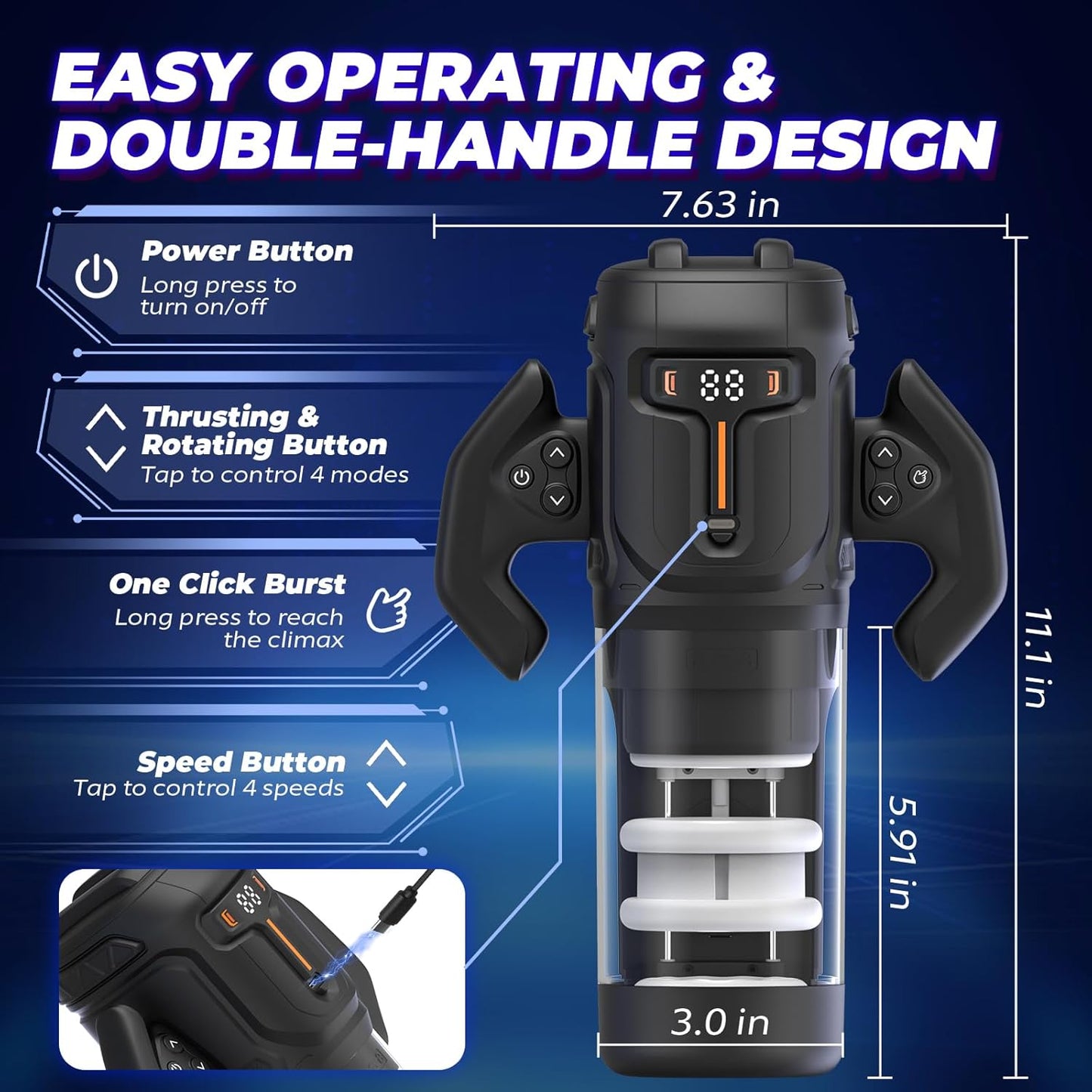 Masturbador Masculino Automático BlissClasp