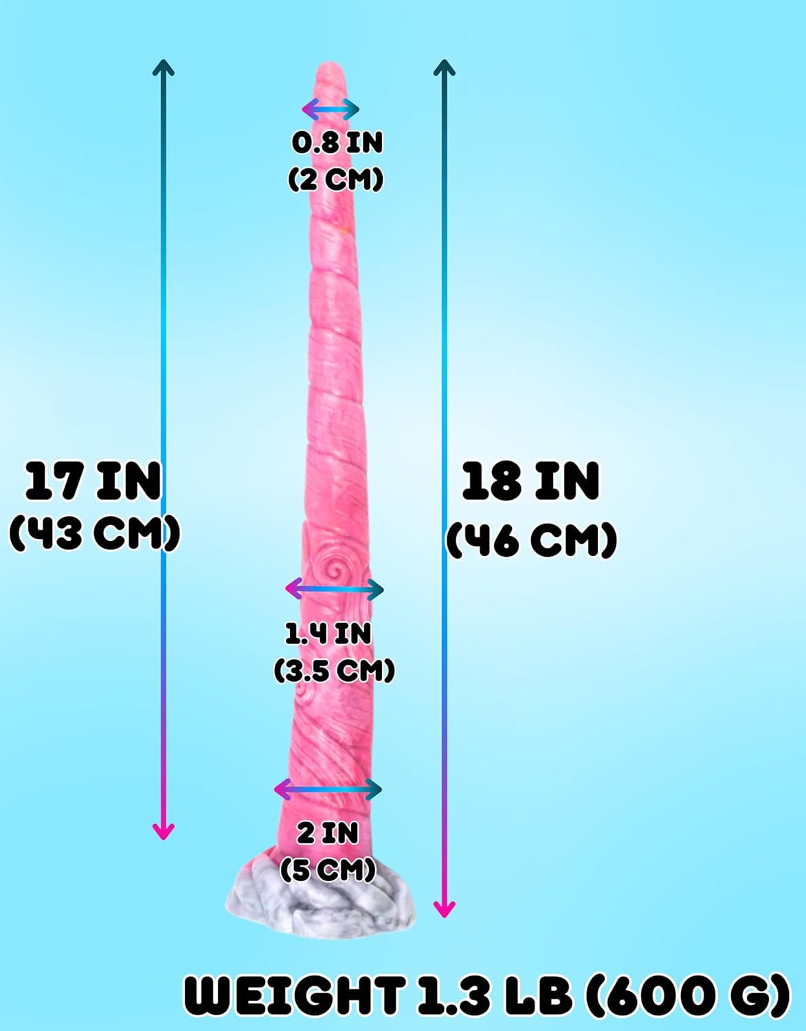 FawnAllure Dildo Extrafino de 18" de Largo