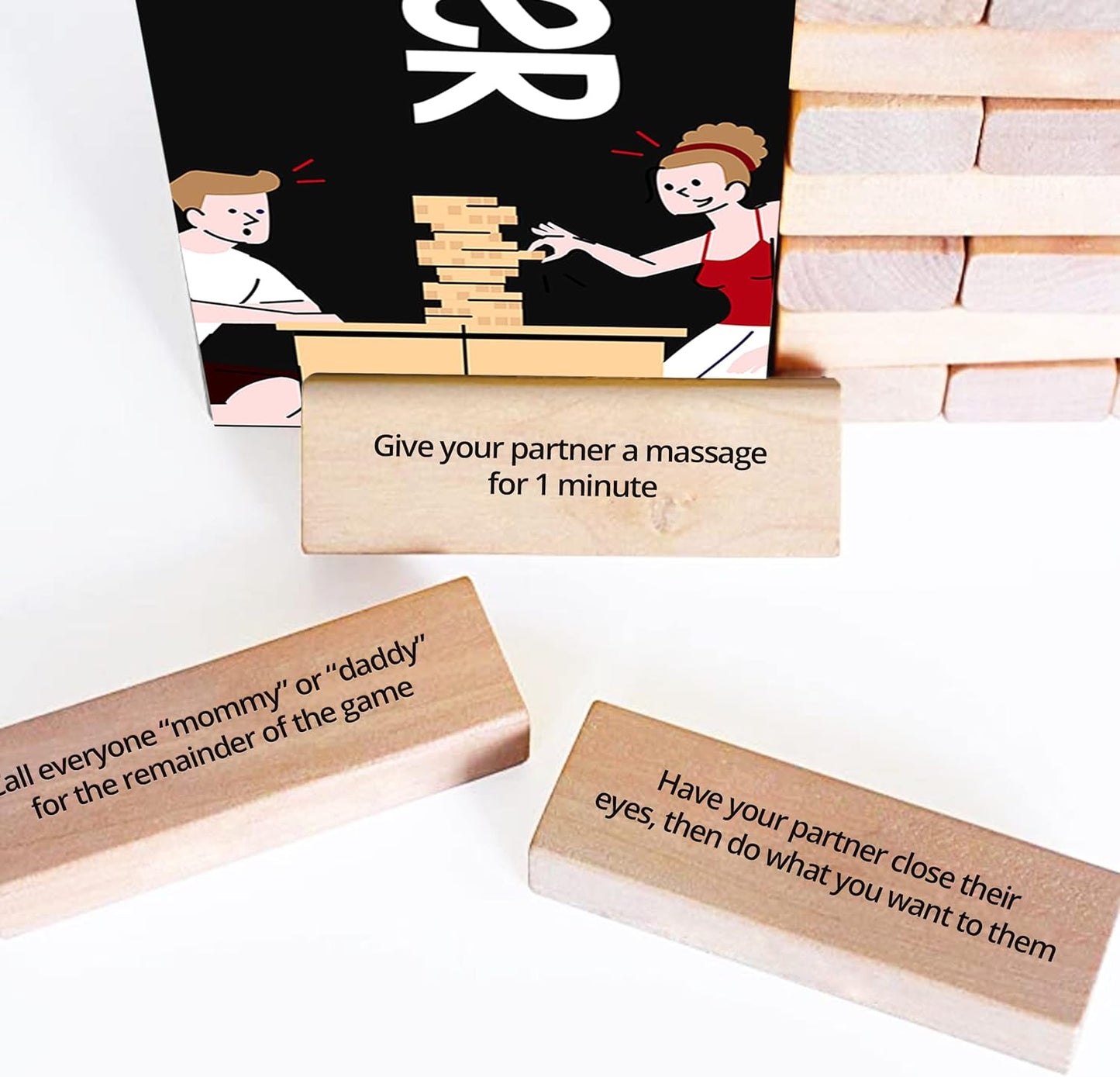 Apasionante y ardiente juego de bloques apilables para parejas