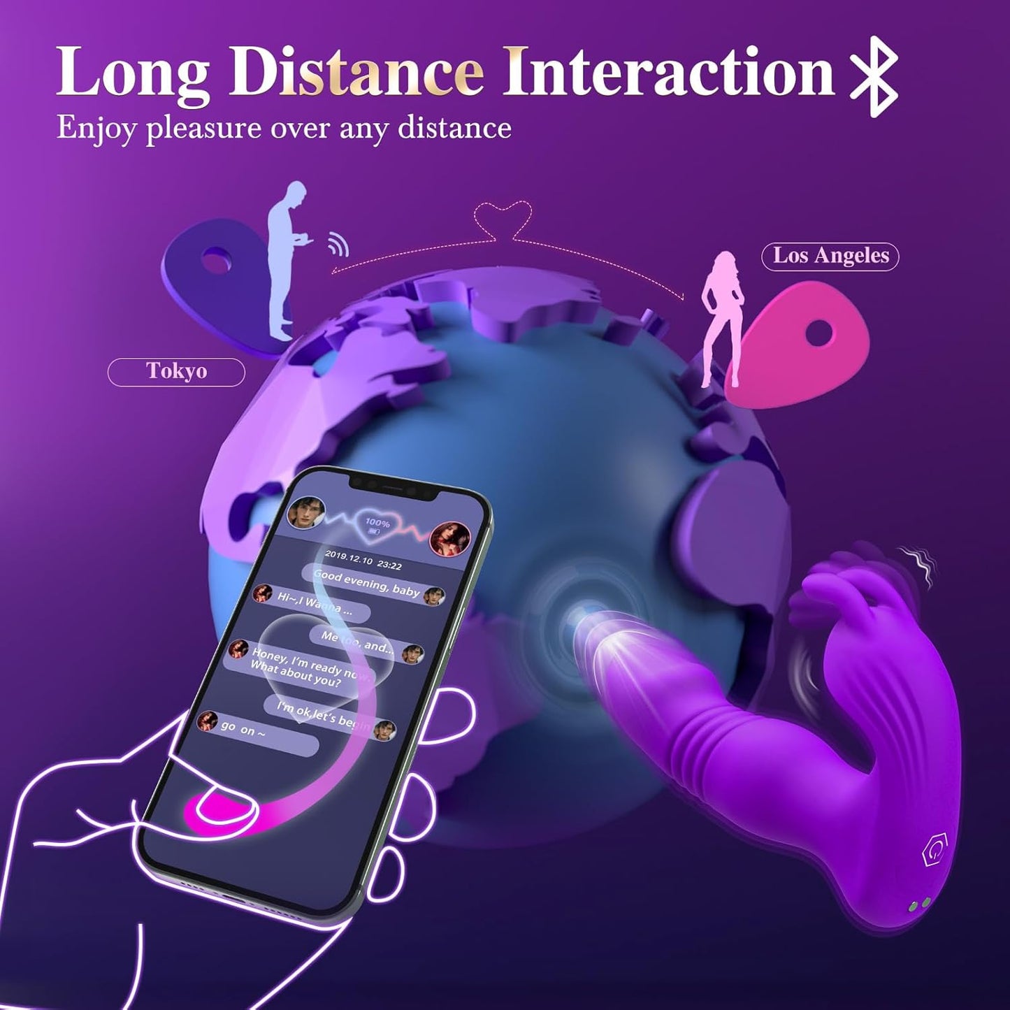NymphMotion Vibrador Dildo con Control Remoto Ponible