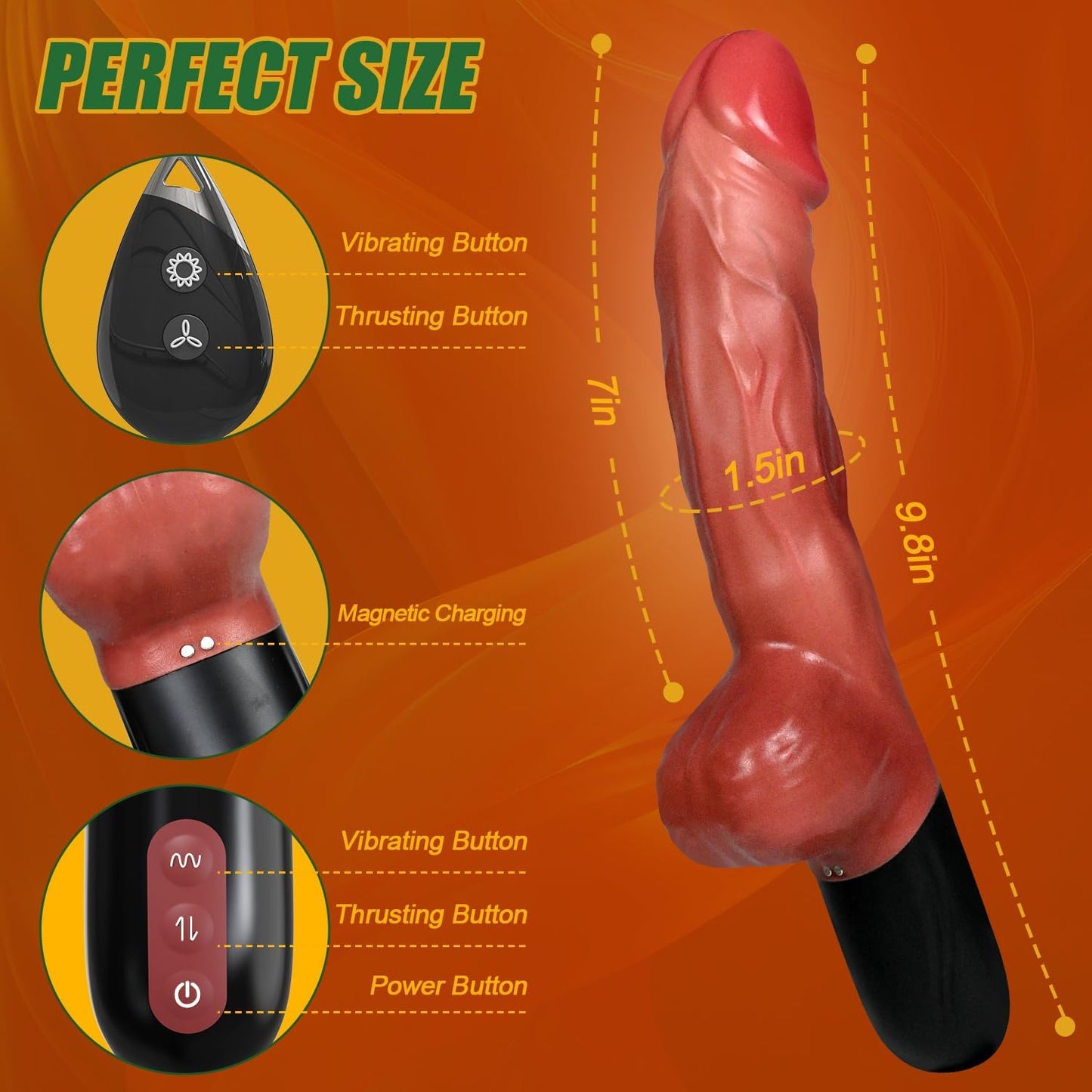 Máquina vibradora dildo de empuje EchoPress
