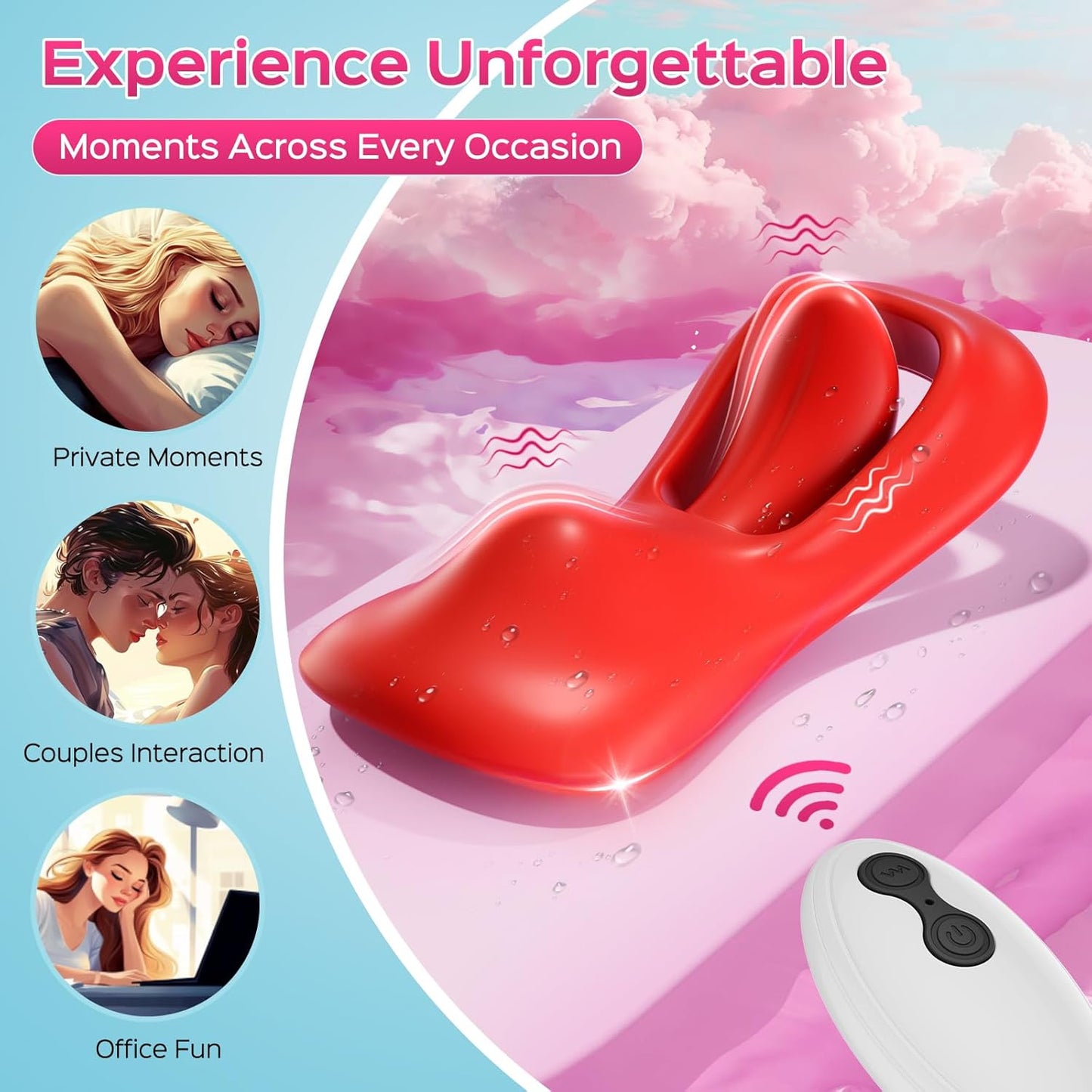 Vibrador AuraVibe con Control Remoto para Bragas y Lengüeta