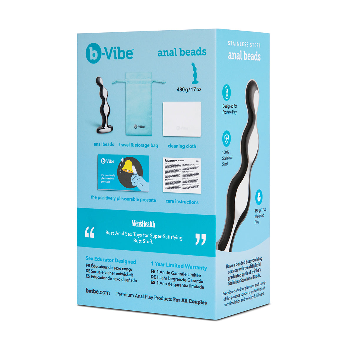 Billes anales en acier inoxydable b-Vibe