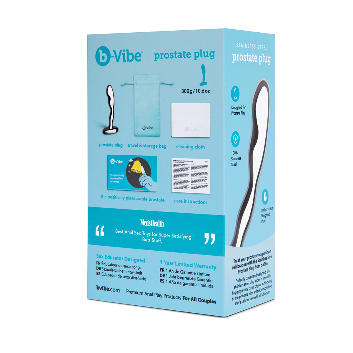 Tapón de próstata de acero inoxidable b-Vibe