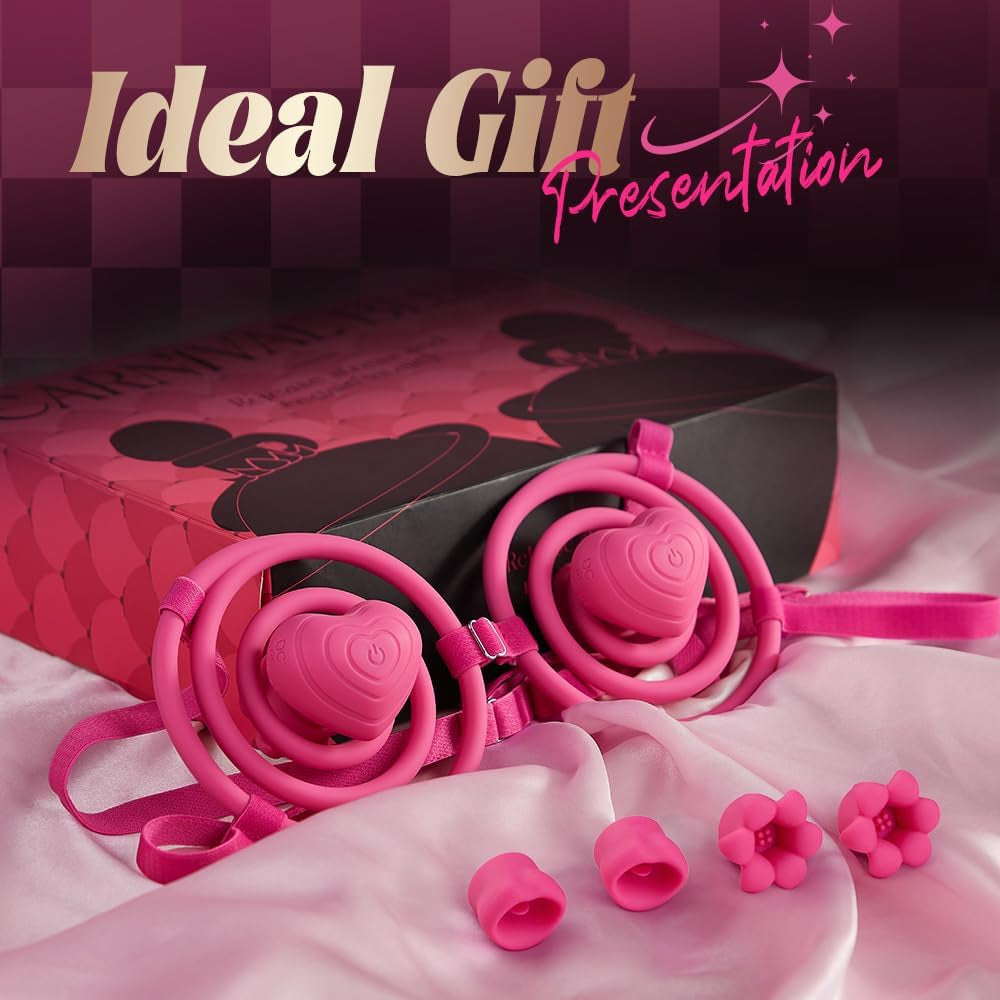 HaloWear Vibrador de pezones 6 en 1 con sujetador y control por app