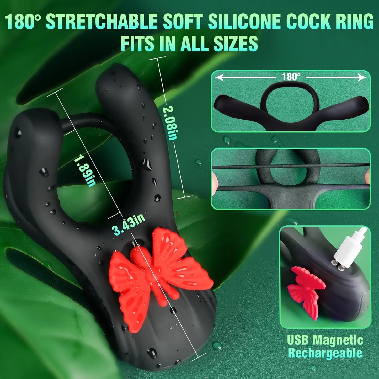Anillo vibrador para pene de pareja IronGrace