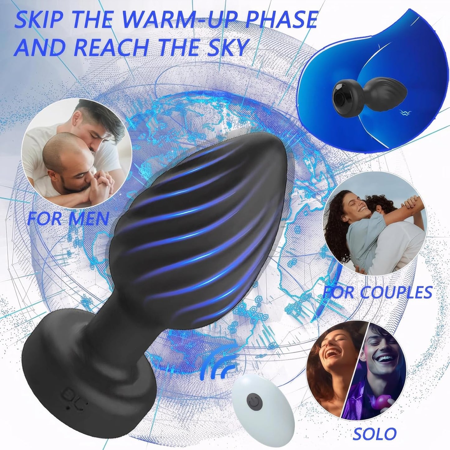 SirenSurge tapón anal vibratorio a control remoto