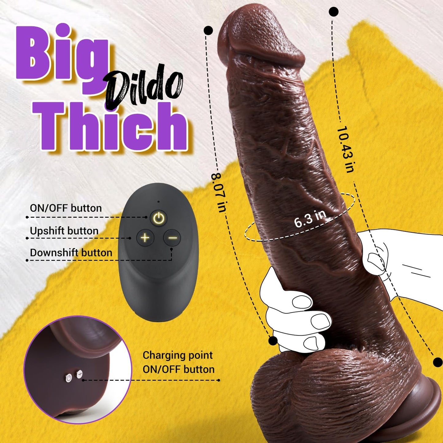 TitanCore 10.43" Thrusting Dildo Vibrator