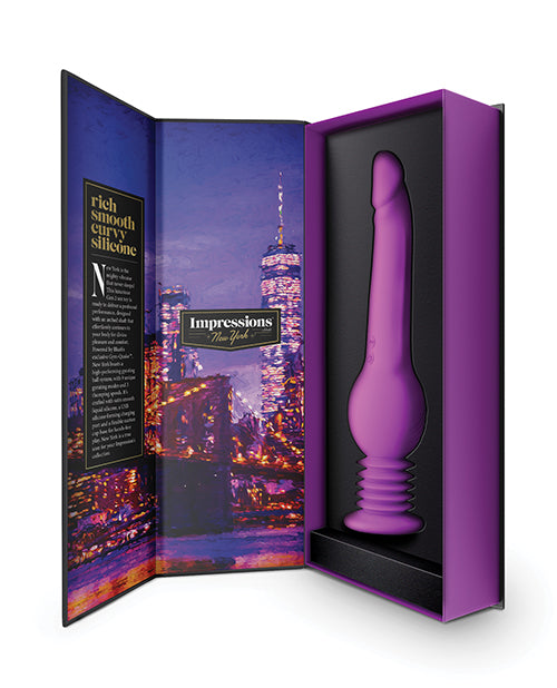 Impressions New York Gyro Quake Dildo - Violet