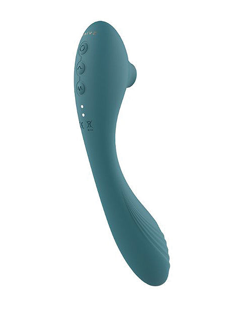PRIVE Vibrador de silicona de grado médico 3 en 1 Trinite Teal