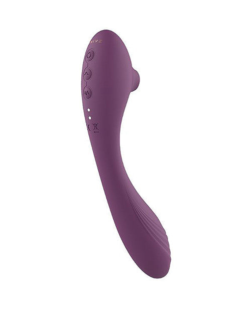 PRIVE Vibrador de silicona de grado médico 3 en 1 Trinite Morado