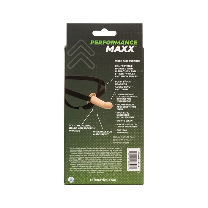 Extensor de pene Performance Maxx con arnés color marfil
