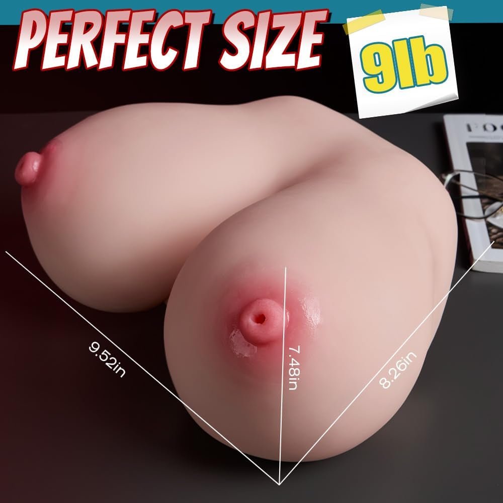 Muñeca sexual FleuraCore de 9 lb penetrable para pechos, TPE, doble canal
