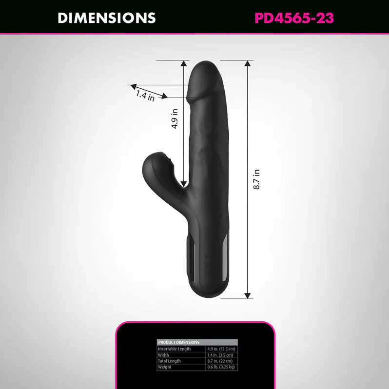 Vibrador Conejo Propulsor de Silicona Sonix de la Serie Fetish Fantasy