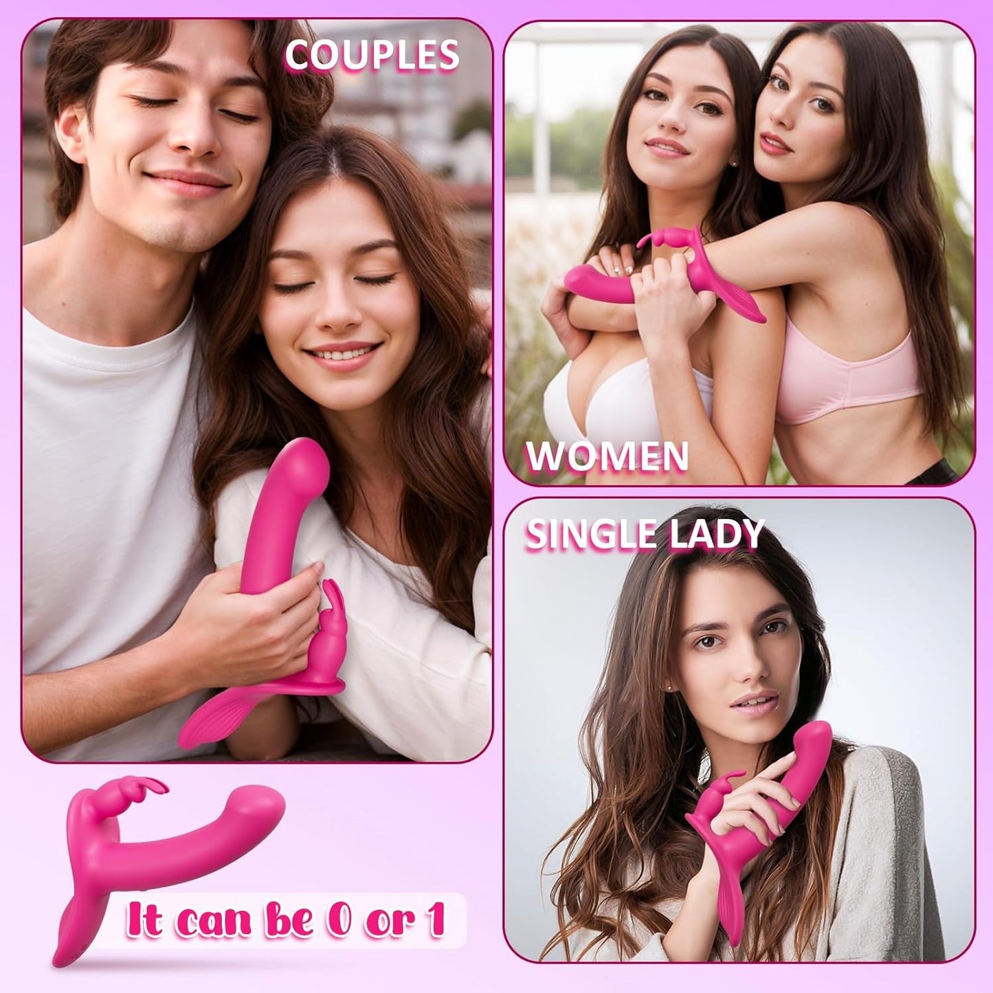 VibeSync Control Remoto Dildo Conejo Sin Tiras