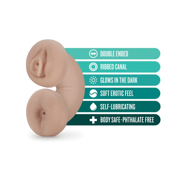 M For Men Soft And Wet Double Stroker - Ivory