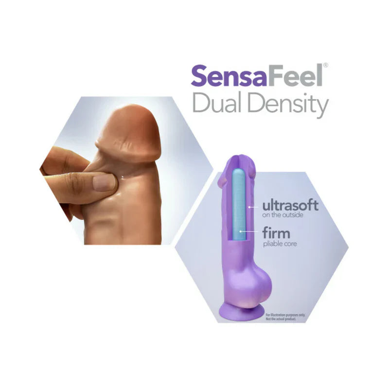 Dildo Grande con Bolas Blush Au Naturel de 25 cm Color Canela
