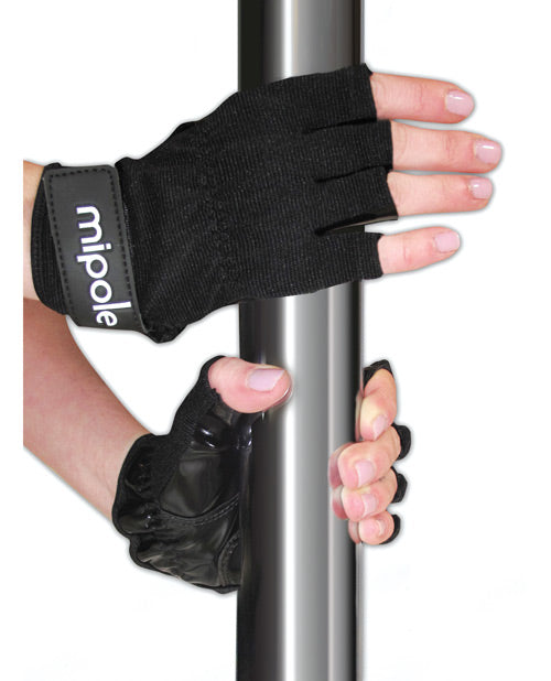 Guantes MiPole para barra de pole dance (par) pequeños - Negros