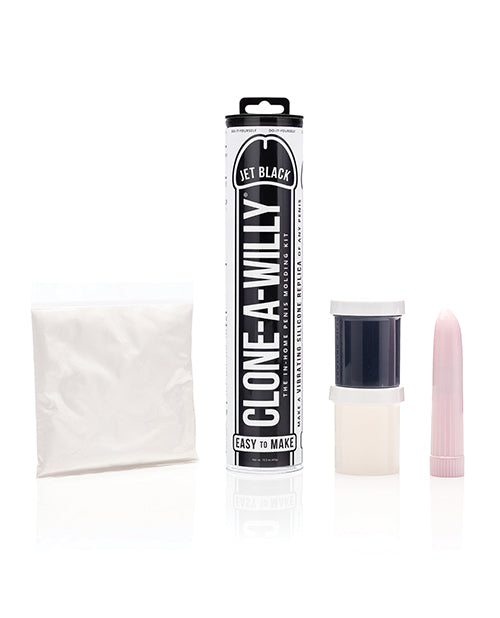 Kit Clone-A-Willy Godemiché vibrant | Godemiché noir de jais | Godemiché réaliste | Grand godemiché à fabriquer soi-même | Gros godemiché