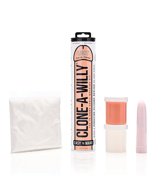 Kit Clone-A-Willy Vibrating Dildo | Godemichet Réaliste Teint Clair | Godemichet Géant DIY | Grand Godemichet
