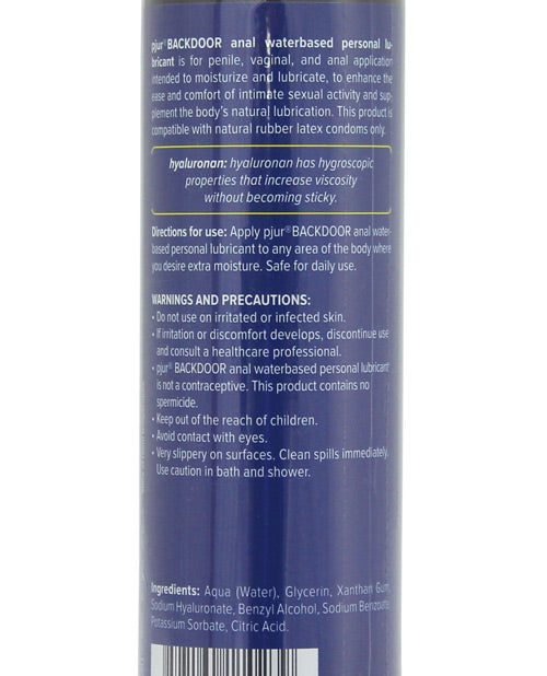 Pjur Back Door Lubricante Personal Anal a Base de Agua - Botella de 100 ml