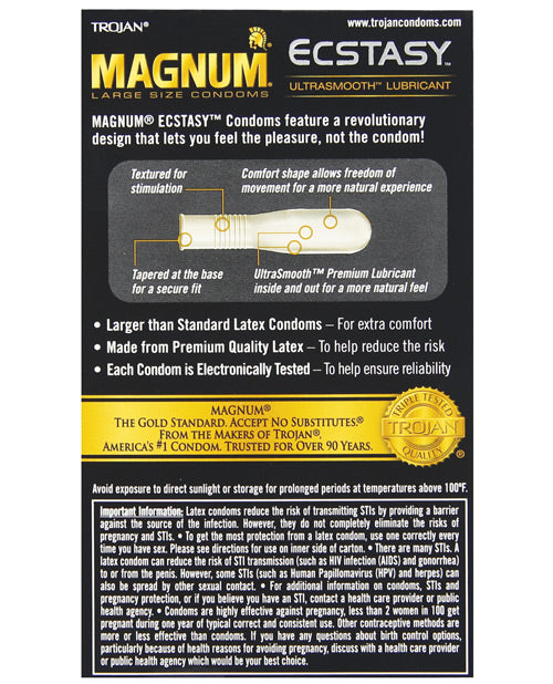Preservativos Trojan Magnum Ecstasy - Caja de 10 unidades