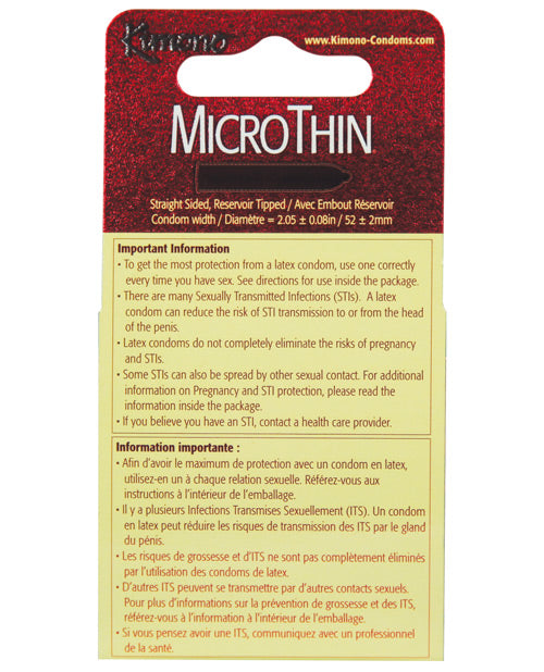 Préservatif Kimono Micro Thin - Boîte de 3