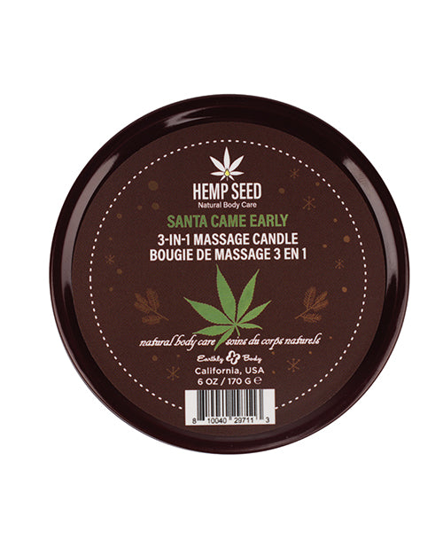 Bougie de Massage 3-en-1 Holiday 2024 Earthly Body - 6 oz Santa Came Early