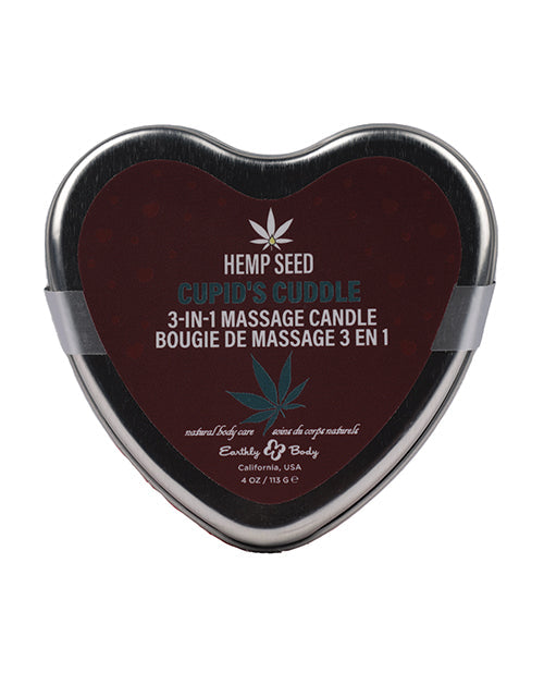 Earthly Body Bougie Cœur de Massage 3-en-1 – 113 g Câlin de Cupidon