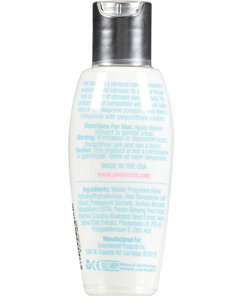 Lubricante Pink Water - Frasco con tapa flip-top de 2.8 oz