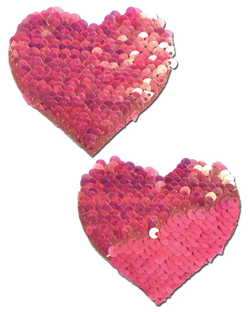 Pastease Paillettes Réversibles Cœur à Changement de Couleur Premium - Rose Taille Unique