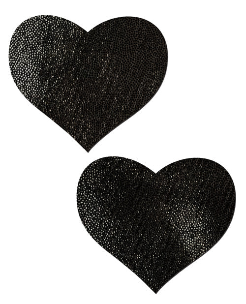 Cache-tétons Cœur liquide basique Pastease - Noir Taille unique